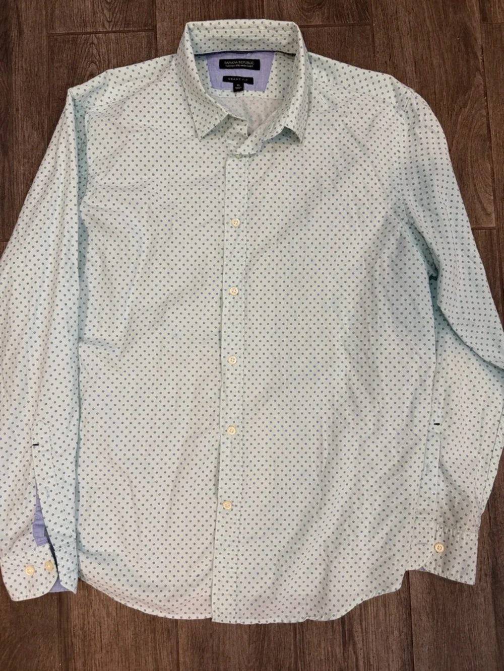 Banana Republic Men's Light Blue Grant Fit XL Dress Shirt